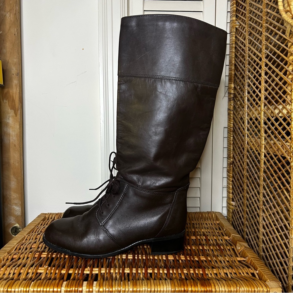 Vintage Blondo brown leather knee high boots size 40